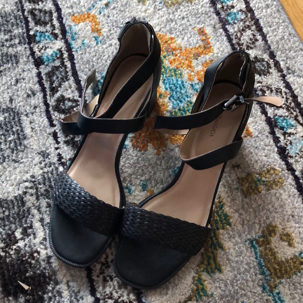 G.H. Bass &Co Black Block Heels